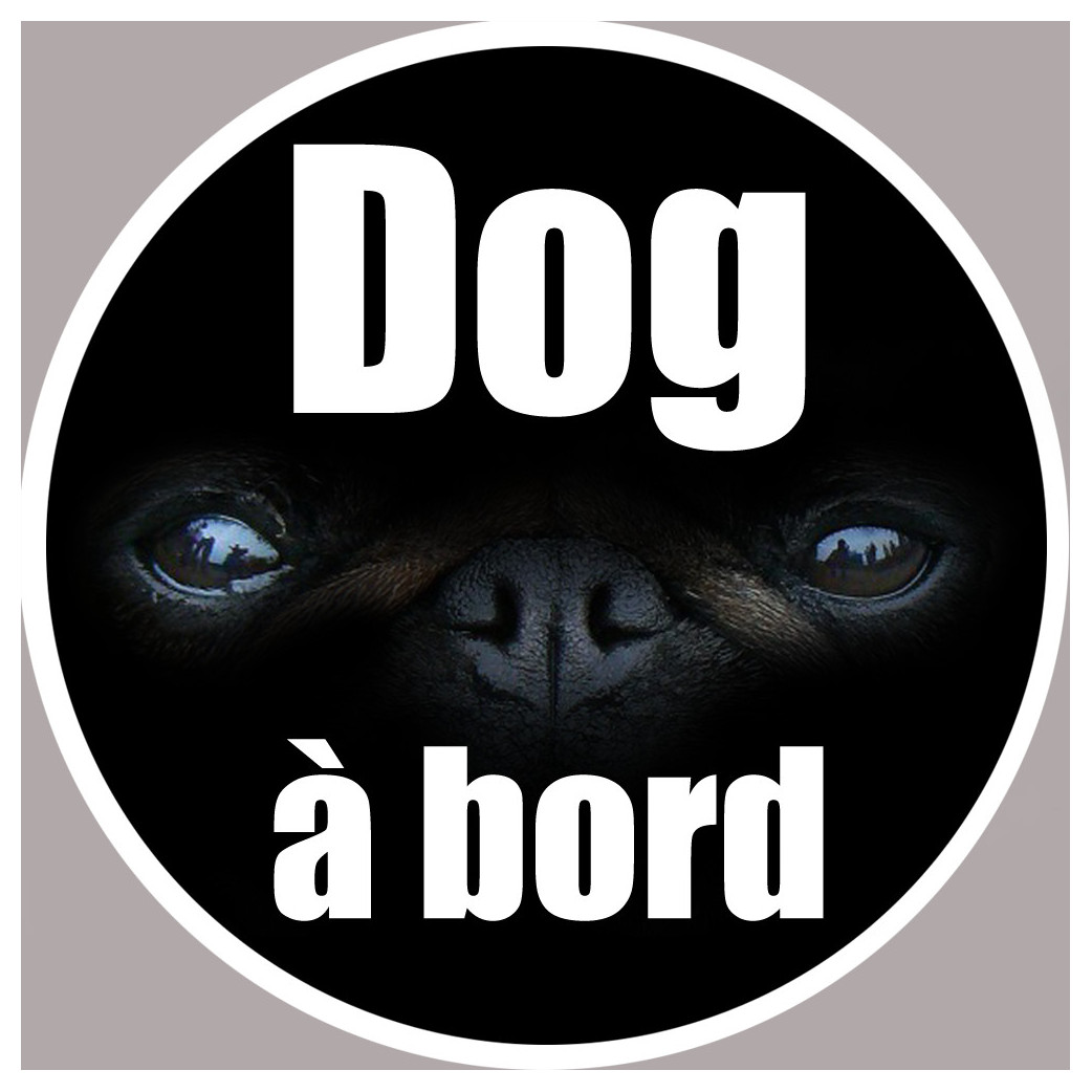 dog à bord - 5cm - Sticker/autocollant