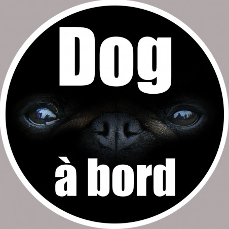 dog a bord - 5cm - Sticker/autocollant