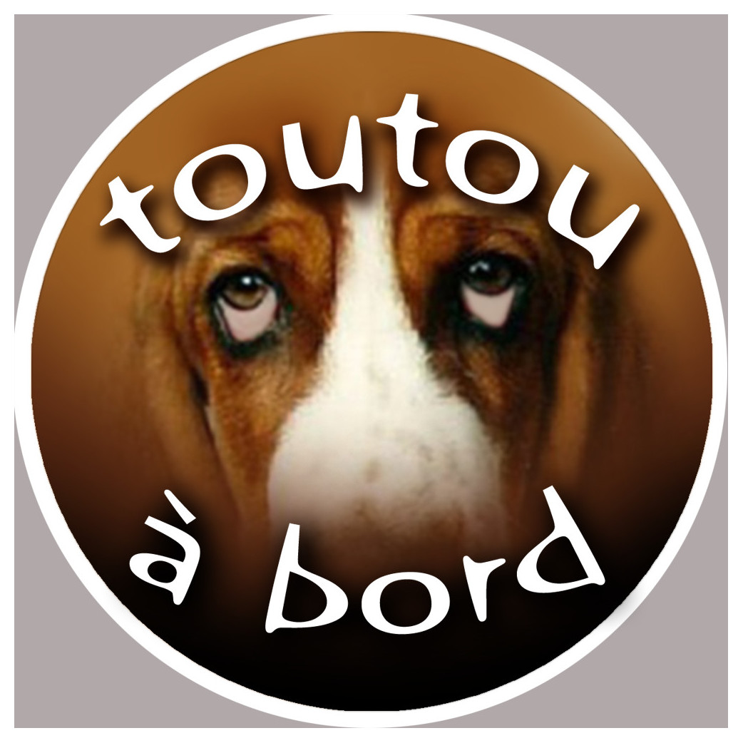 Toutou a bord - 10cm - Sticker/autocollant