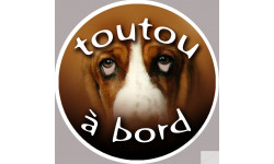 Toutou a bord - 10cm - Sticker/autocollant