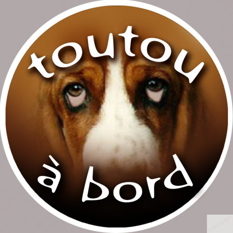 Toutou a bord - 10cm - Sticker/autocollant