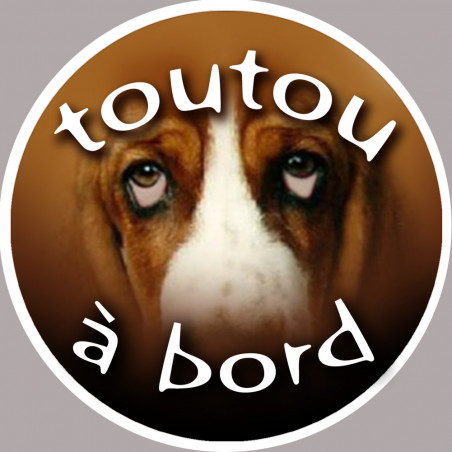 Toutou a bord - 5cm - Sticker/autocollant