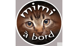 Mimi a bord - 10cm - Sticker/autocollant