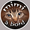 Mimi a bord - 5cm - Sticker/autocollant