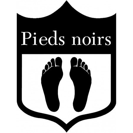 sticker / autocollant : blason Pieds noirs  - 10x7.5cm - Sticker/autocollant