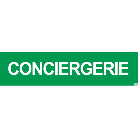 CONCIERGERIE VERT - 29x7cm - Sticker/autocollant