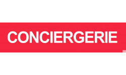 CONCIERGERIE ROUGE - 29x7cm - Sticker/autocollant
