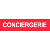 CONCIERGERIE ROUGE - 29x7cm - Sticker/autocollant