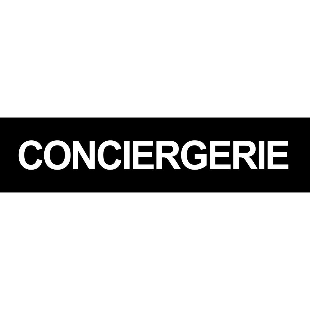 CONCIERGERIE NOIR - 15x3.5cm - Sticker/autocollant