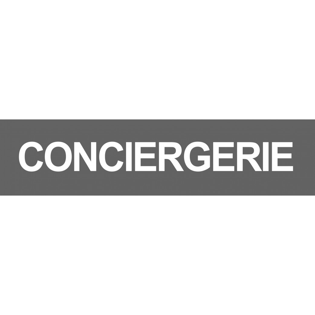 CONCIERGERIE GRIS - 15x3.5cm - Sticker/autocollant