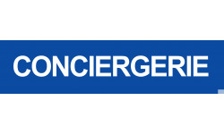 CONCIERGERIE BLEU - 15x3.5cm - Sticker/autocollant