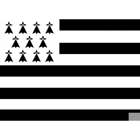 Drapeau Bretagne - 10x7cm - Sticker/autocollant