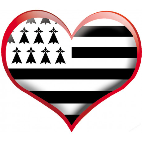 coeur breton - 20x23cm - Sticker/autocollant