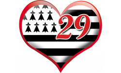 coeur breton 29 - 15x13cm - Sticker/autocollant