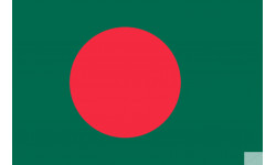 Drapeau Bangladesh - 15x10 cm - Sticker/autocollant