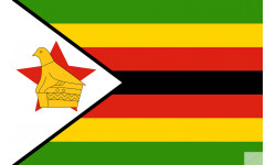 Drapeau Zimbabwe - 19.5x13cm - Sticker/autocollant