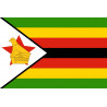 Drapeau Zimbabwe - 15x10cm - Sticker/autocollant
