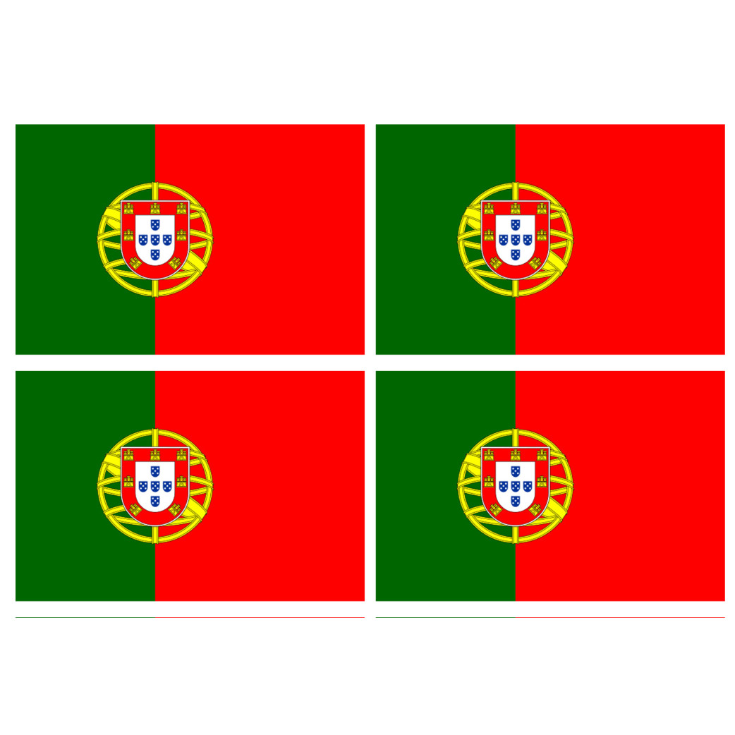 Drapeau Portugal (4 fois 9.5x6.3 cm) - Sticker/autocollant