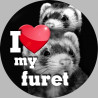 furet - 10cm - Sticker/autocollant