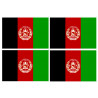 Drapeau Afghanistan - 4 stickers - 9.5 x 6.3 cm - Sticker/autocollant