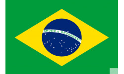 Drapeau Brésilien - 19.5x13 cm - Sticker/autocollant