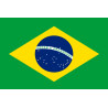 Drapeau Brésilien - 19.5x13 cm - Sticker/autocollant