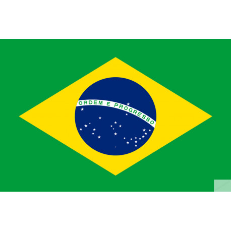 Drapeau Brésilien - 15x10 cm - Sticker/autocollant