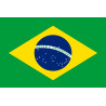 Drapeau Brésilien - 5x3.3 cm - Sticker/autocollant