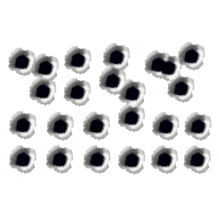 Impact de balles - Kit format 15x10cm - Sticker/autocollant