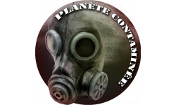 planéte contaminée - 20cm - Sticker/autocollant