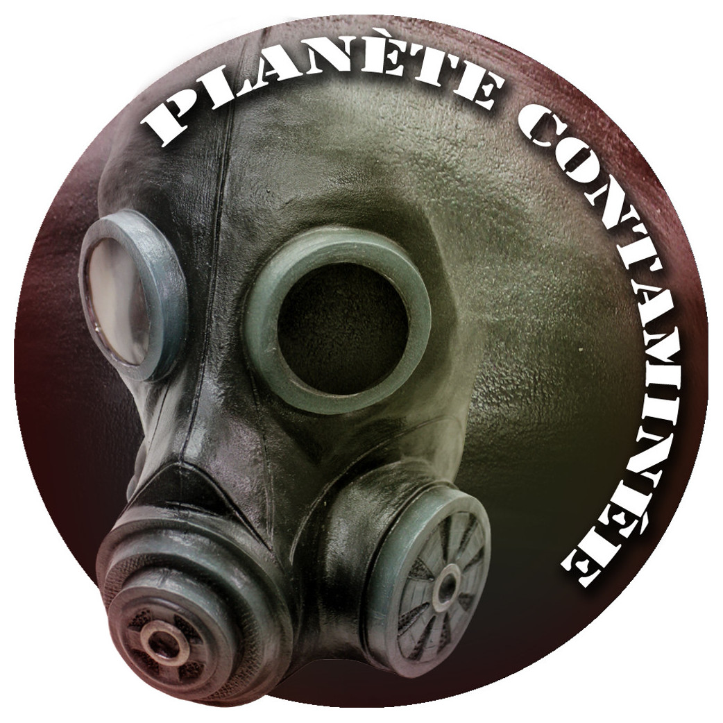 planéte contaminée - 5cm - Sticker/autocollant