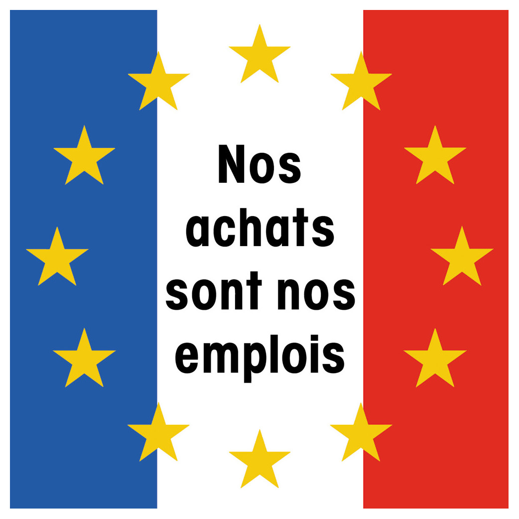 Nos achats sont nos emplois - 10cm - Sticker/autocollant