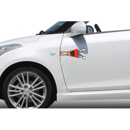 attrape voiture Espagnol - 14x6cm - Sticker/autocollant