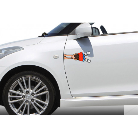 attrape voiture Espagnol - 28x12cm - Sticker/autocollant