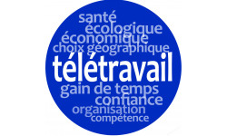 télétravail (15cm) - Sticker/autocollant