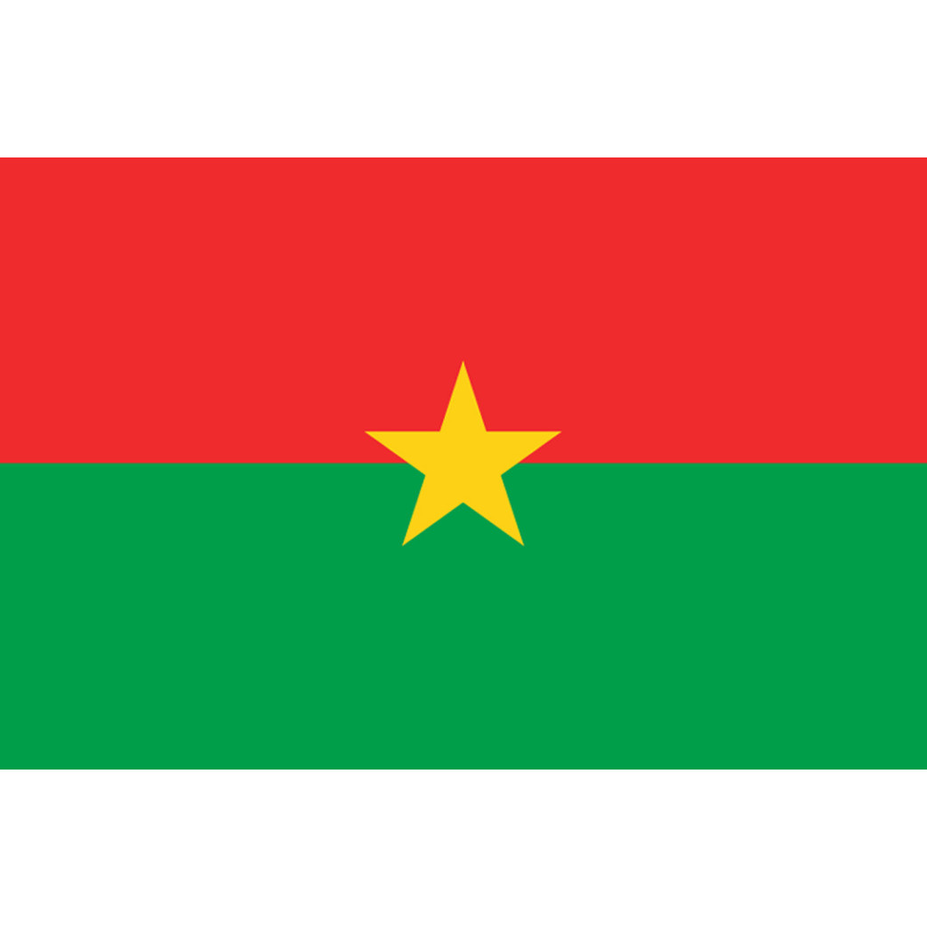 Drapeau Burkina Faso - 19.5x13 cm - Sticker/autocollant