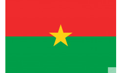 Drapeau Burkina Faso - 19.5x13 cm - Sticker/autocollant