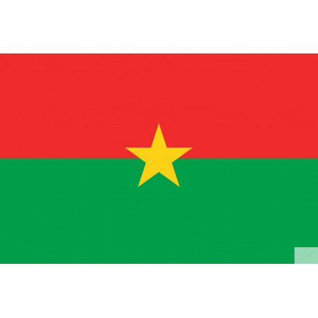 Drapeau Burkina Faso - 19.5x13 cm - Sticker/autocollant