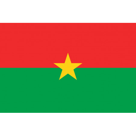 Drapeau Burkina Faso - 19.5x13 cm - Sticker/autocollant