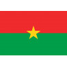 Drapeau Burkina Faso - 19.5x13 cm - Sticker/autocollant