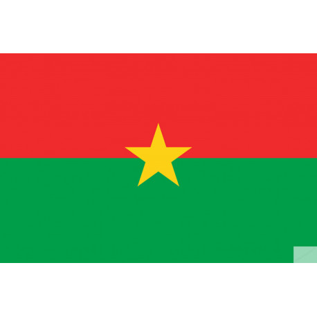 Drapeau Burkina Faso - 15x10 cm - Sticker/autocollant