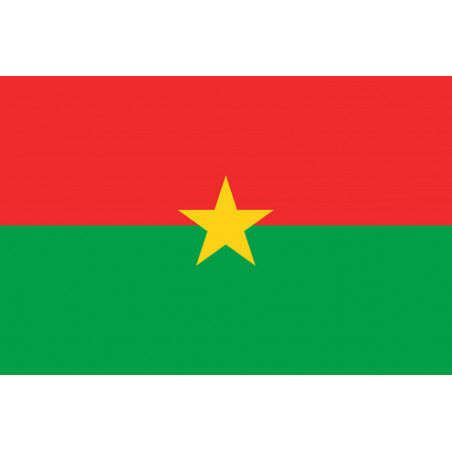 Drapeau Burkina Faso - 15x10 cm - Sticker/autocollant