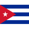 Drapeau Cuba - 19.5x13 cm - Sticker/autocollant