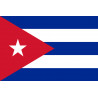 Drapeau Cuba - 15x10 cm - Sticker/autocollant