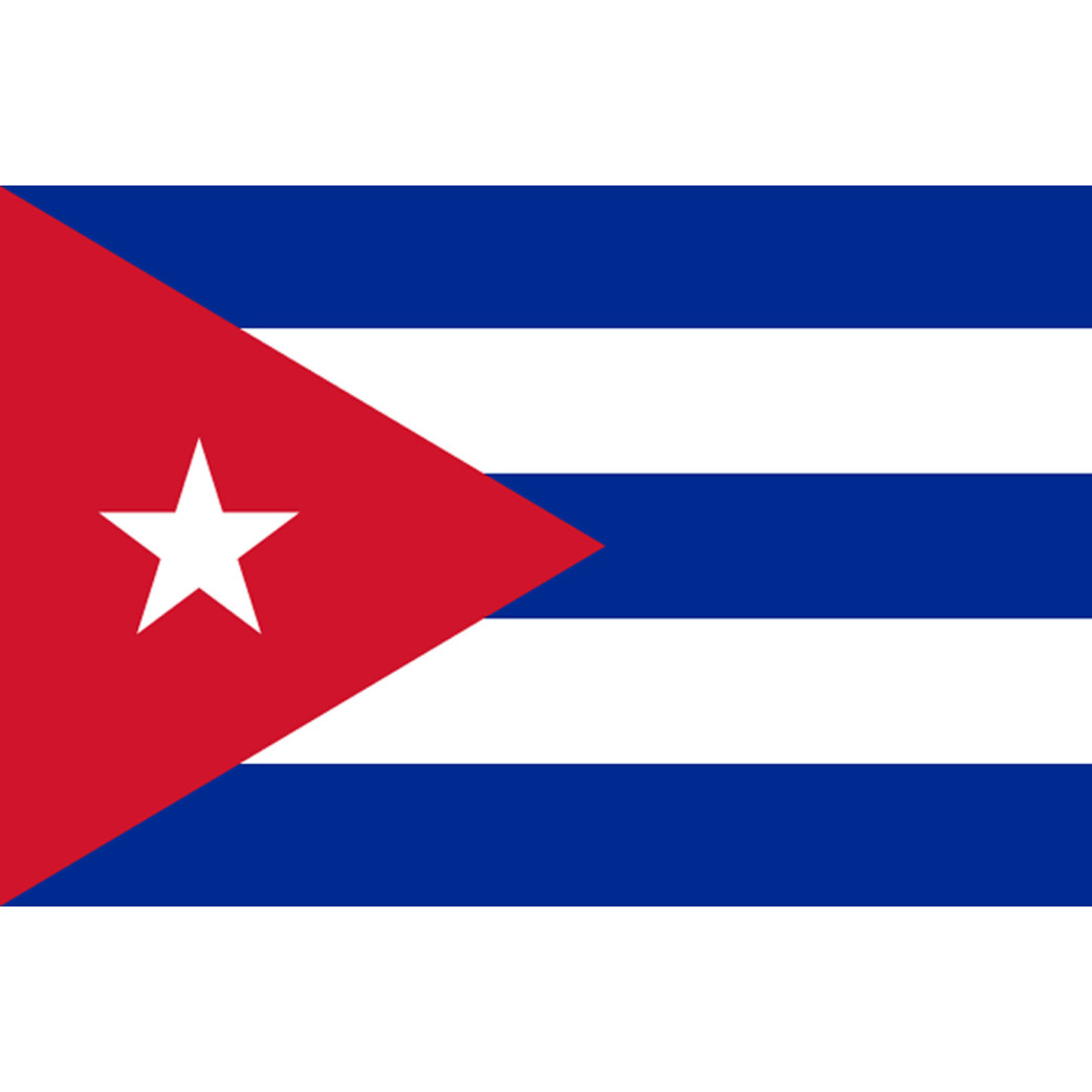 Drapeau Cuba - 5x3.3 cm - Sticker/autocollant