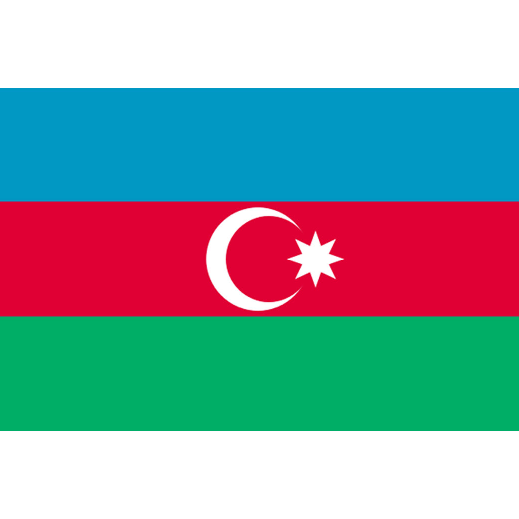 Drapeau Azerbaijan - 19.5 x 13 cm - Sticker/autocollant