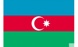 Drapeau Azerbaijan - 19.5 x 13 cm - Sticker/autocollant