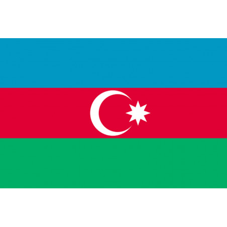 Drapeau Azerbaijan - 19.5 x 13 cm - Sticker/autocollant