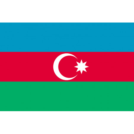Drapeau Azerbaijan - 5 x 3.3 cm - Sticker/autocollant