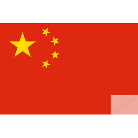 Drapeau Chine - 5x3.3 cm - Sticker/autocollant